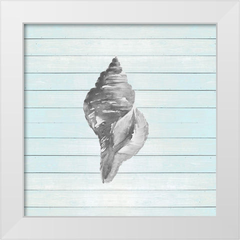 Coastal on Blue Wood I White Modern Wood Framed Art Print by DeRice, Julie