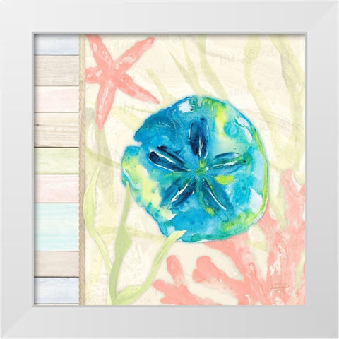 Pastel Coastal I White Modern Wood Framed Art Print by DeRice, Julie