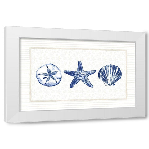 Blue Ocean Collection White Modern Wood Framed Art Print by Gaynor, Janice