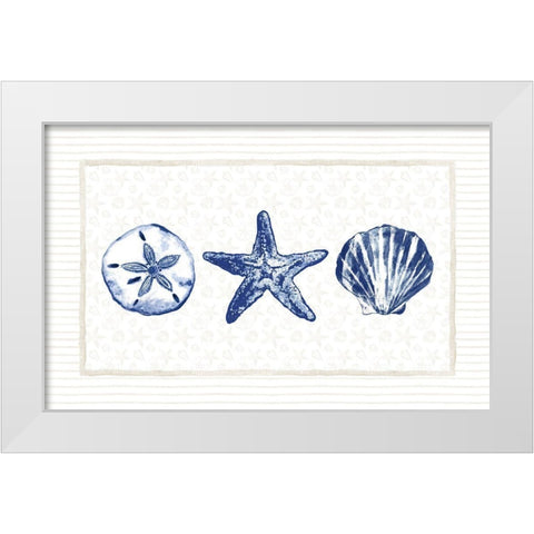 Blue Ocean Collection White Modern Wood Framed Art Print by Gaynor, Janice