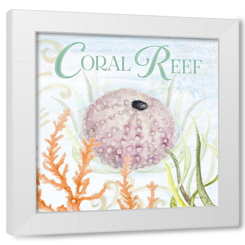Coral Reef White Modern Wood Framed Art Print by Gaynor, Janice