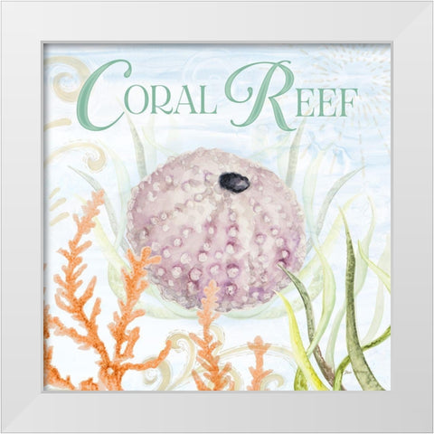 Coral Reef White Modern Wood Framed Art Print by Gaynor, Janice