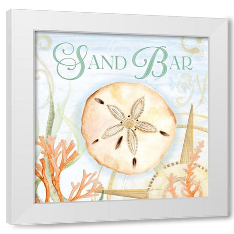 Sand Bar White Modern Wood Framed Art Print by Gaynor, Janice