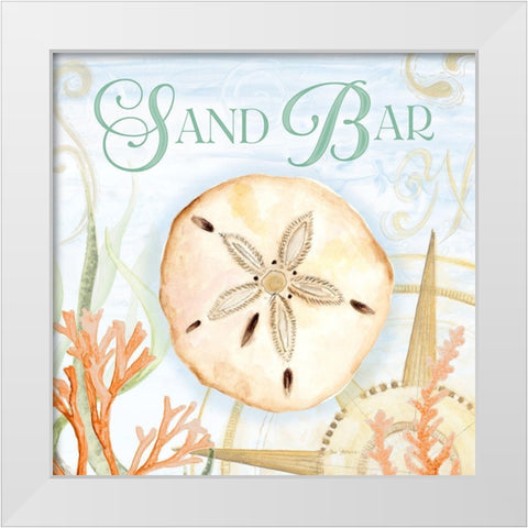Sand Bar White Modern Wood Framed Art Print by Gaynor, Janice