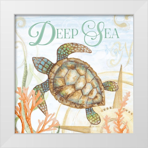 Deep Sea White Modern Wood Framed Art Print by Gaynor, Janice