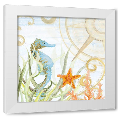 Coastal Navigate II White Modern Wood Framed Art Print by Gaynor, Janice