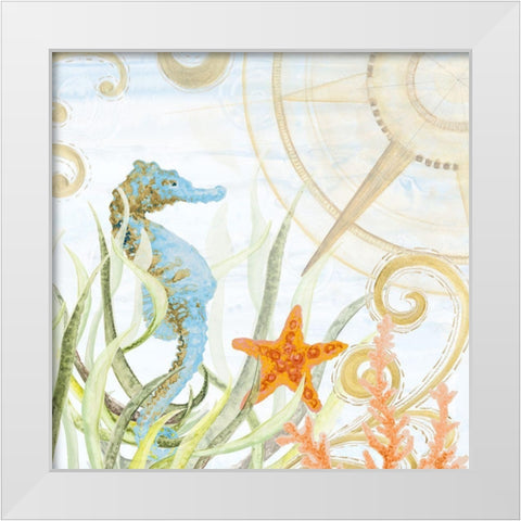 Coastal Navigate II White Modern Wood Framed Art Print by Gaynor, Janice