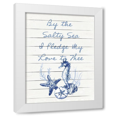 I Pledge My Love White Modern Wood Framed Art Print by Gaynor, Janice