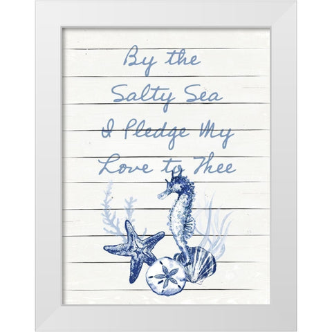 I Pledge My Love White Modern Wood Framed Art Print by Gaynor, Janice