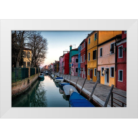 Sunrise Days White Modern Wood Framed Art Print by Amos, Andy
