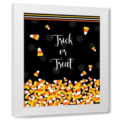 Trick or Treat White Modern Wood Framed Art Print by Quach, Anna