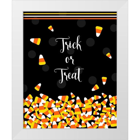 Trick or Treat White Modern Wood Framed Art Print by Quach, Anna