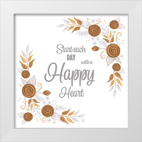 Harvest Floral II White Modern Wood Framed Art Print by Metz, Andi