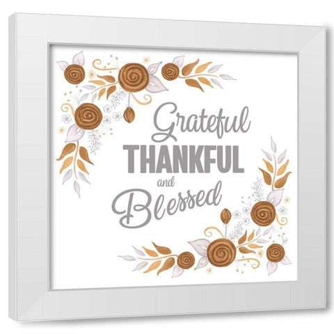 Harvest Floral I White Modern Wood Framed Art Print by Metz, Andi