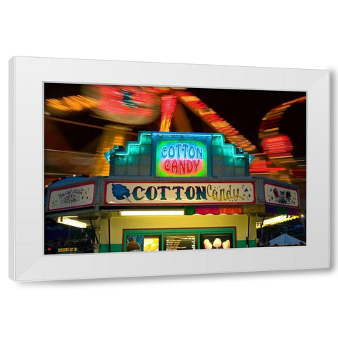Cotton Candy Night Out White Modern Wood Framed Art Print by Jimmyz