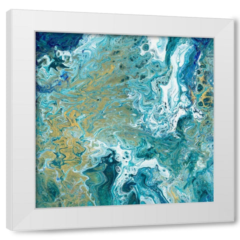 Earth Essence I White Modern Wood Framed Art Print by Hakimipour, Tiffany