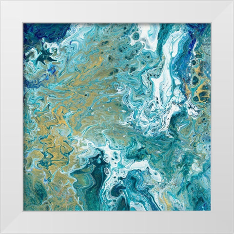 Earth Essence I White Modern Wood Framed Art Print by Hakimipour, Tiffany