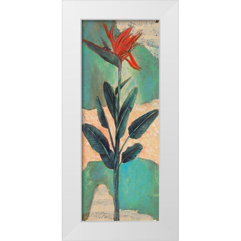 Bird Of Paradise White Modern Wood Framed Art Print by Pattinian, Merri