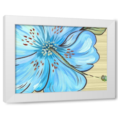 Vibrant Tropical Bloom White Modern Wood Framed Art Print by Del Sol, Ani