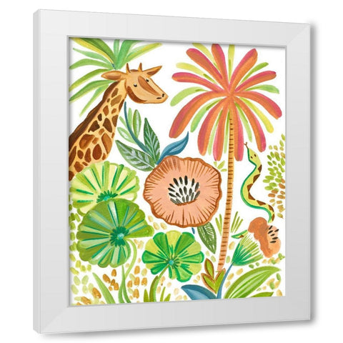 Tropical Wildlife I White Modern Wood Framed Art Print by Del Sol, Ani