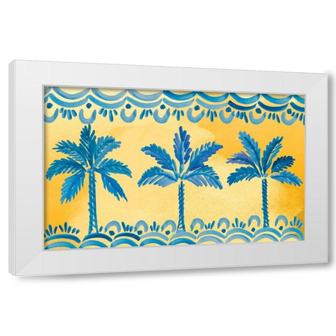 Sunny Palms White Modern Wood Framed Art Print by Del Sol, Ani