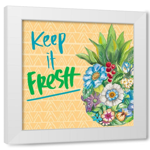 Keep It Fresh White Modern Wood Framed Art Print by Del Sol, Ani
