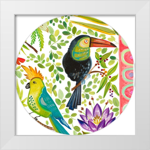 Tropical Bird IV White Modern Wood Framed Art Print by Del Sol, Ani