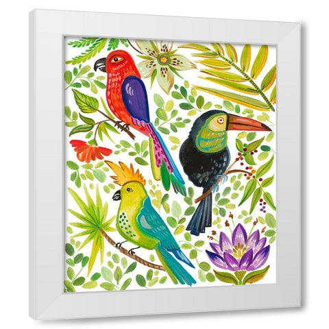 Into the Tropics II White Modern Wood Framed Art Print by Del Sol, Ani