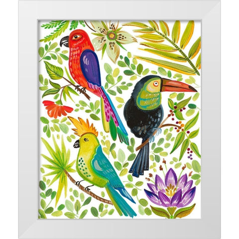 Into the Tropics II White Modern Wood Framed Art Print by Del Sol, Ani