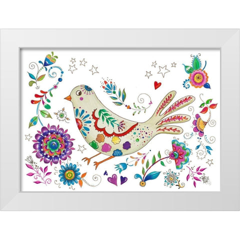 Living La Vida Loca White Modern Wood Framed Art Print by Del Sol, Ani