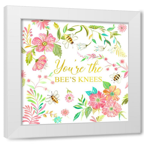 Youre the Bees Knees White Modern Wood Framed Art Print by Del Sol, Ani