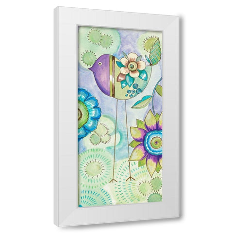 Stand Tall Bird III White Modern Wood Framed Art Print by Del Sol, Ani