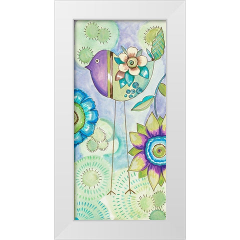 Stand Tall Bird III White Modern Wood Framed Art Print by Del Sol, Ani