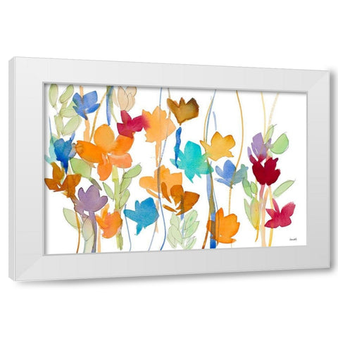 Modern Garden White Modern Wood Framed Art Print by Loreth, Lanie