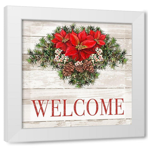 Joyeux Noel I White Modern Wood Framed Art Print by Diannart