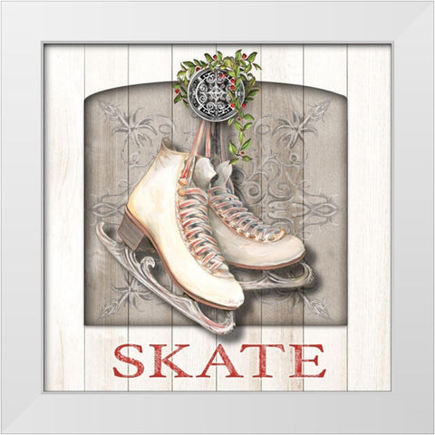Joyeux Noel II White Modern Wood Framed Art Print by Diannart