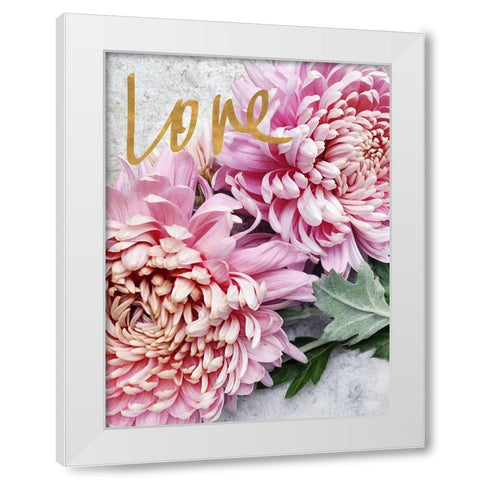 Love White Modern Wood Framed Art Print by Gardner, Sarah