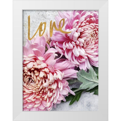 Love White Modern Wood Framed Art Print by Gardner, Sarah
