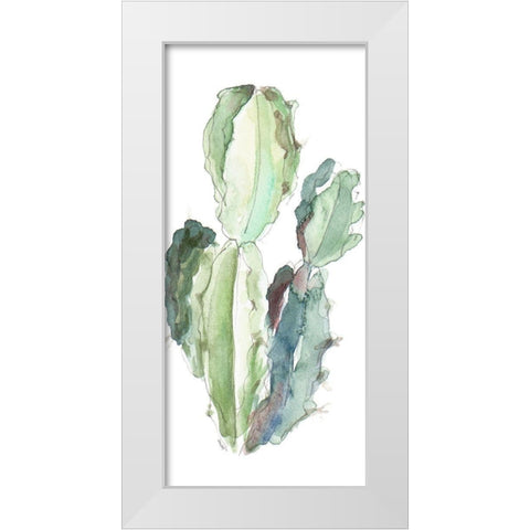 Succulent Motif Panel I White Modern Wood Framed Art Print by Loreth, Lanie