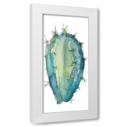 Succulent Motif Panel III White Modern Wood Framed Art Print by Loreth, Lanie