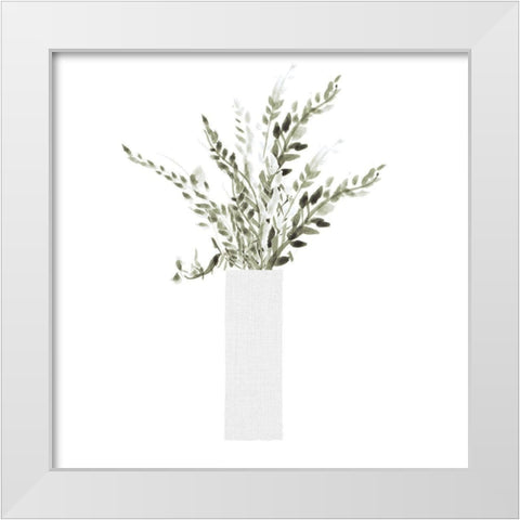 Tall Milky Vase White Modern Wood Framed Art Print by Loreth, Lanie