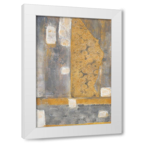 Golden Azteca II White Modern Wood Framed Art Print by Pattinian, Merri