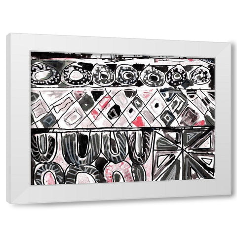 Many Levels II White Modern Wood Framed Art Print by Pattinian, Merri