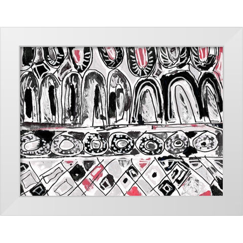Many Levels I White Modern Wood Framed Art Print by Pattinian, Merri