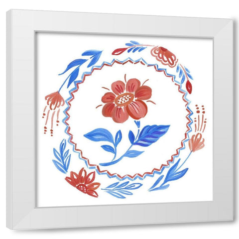 Provence Floral II White Modern Wood Framed Art Print by Del Sol, Ani