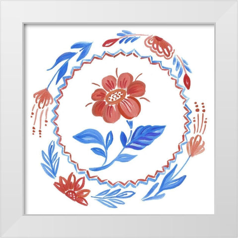 Provence Floral II White Modern Wood Framed Art Print by Del Sol, Ani