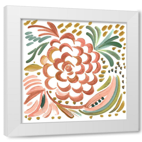 Matisse Square I White Modern Wood Framed Art Print by Del Sol, Ani