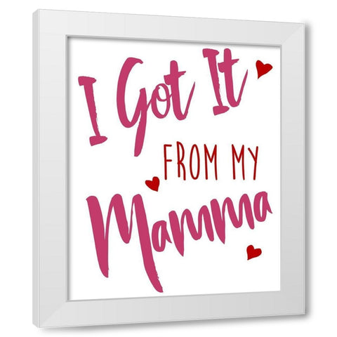 Like Mamma White Modern Wood Framed Art Print by Medley, Elizabeth