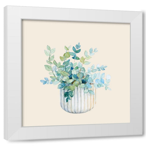 Decorative Potted Plant IV White Modern Wood Framed Art Print by Loreth, Lanie