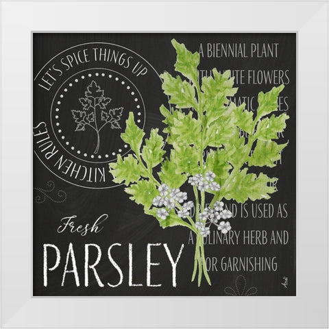 Garden Grown Herbs I White Modern Wood Framed Art Print by Metz, Andi